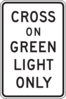 Cross On Green Light Only Clip Art
